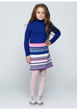 TopHat теплое синее вязанное платье для девочки 17099